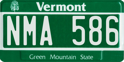 VT license plate NMA586