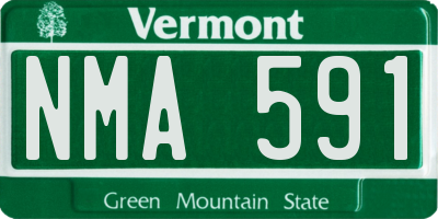 VT license plate NMA591