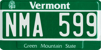 VT license plate NMA599