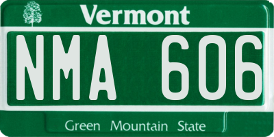 VT license plate NMA606