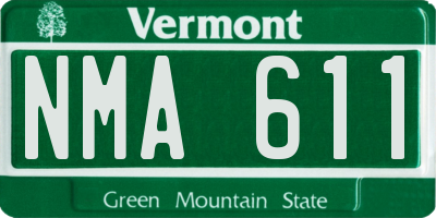 VT license plate NMA611