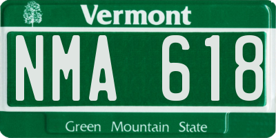 VT license plate NMA618