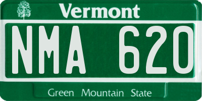 VT license plate NMA620