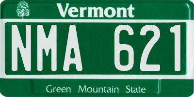 VT license plate NMA621