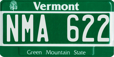 VT license plate NMA622