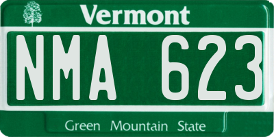 VT license plate NMA623
