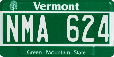 VT license plate NMA624