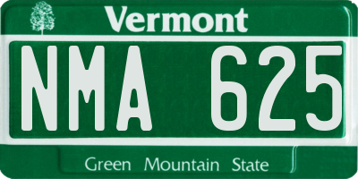 VT license plate NMA625