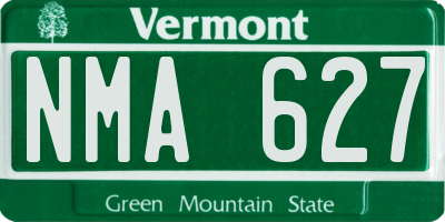 VT license plate NMA627