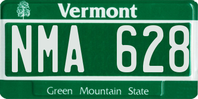 VT license plate NMA628