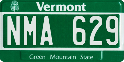 VT license plate NMA629