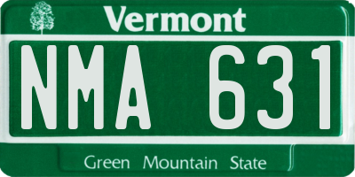VT license plate NMA631