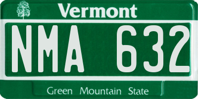 VT license plate NMA632