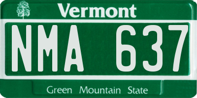 VT license plate NMA637