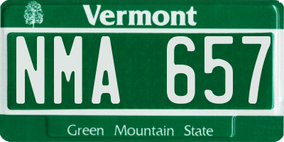VT license plate NMA657