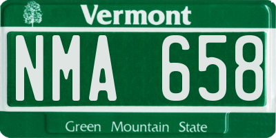 VT license plate NMA658