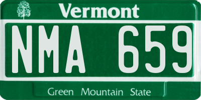 VT license plate NMA659