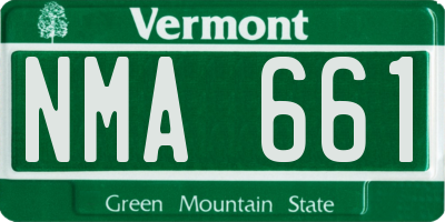 VT license plate NMA661
