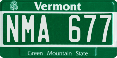 VT license plate NMA677