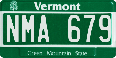 VT license plate NMA679
