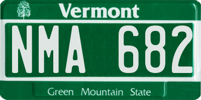 VT license plate NMA682