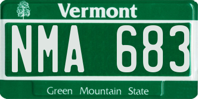 VT license plate NMA683