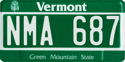 VT license plate NMA687