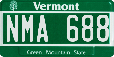 VT license plate NMA688