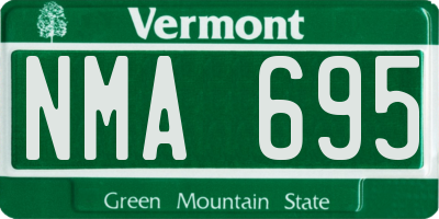 VT license plate NMA695