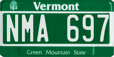 VT license plate NMA697