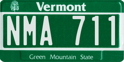 VT license plate NMA711