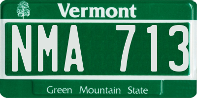 VT license plate NMA713