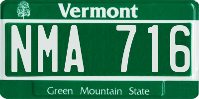 VT license plate NMA716
