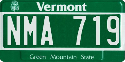 VT license plate NMA719
