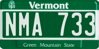 VT license plate NMA733