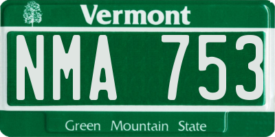VT license plate NMA753