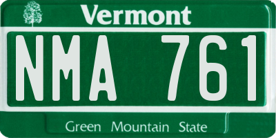 VT license plate NMA761