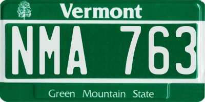 VT license plate NMA763
