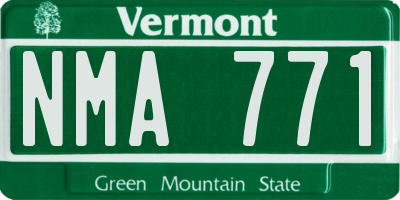 VT license plate NMA771