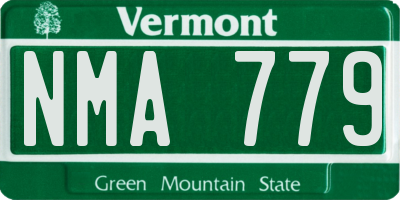 VT license plate NMA779