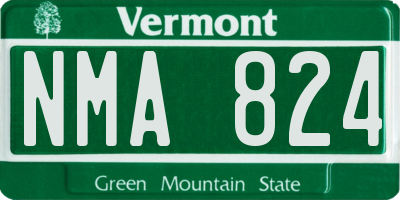 VT license plate NMA824