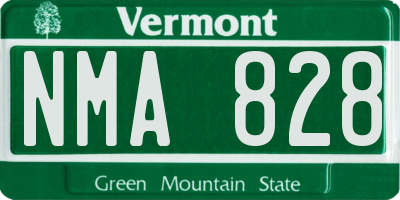 VT license plate NMA828