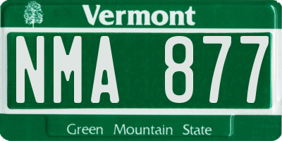 VT license plate NMA877