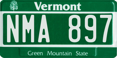 VT license plate NMA897