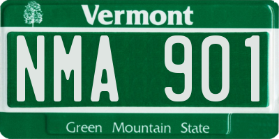 VT license plate NMA901