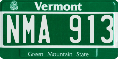 VT license plate NMA913