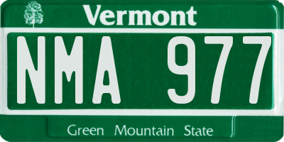 VT license plate NMA977