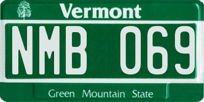 VT license plate NMB069