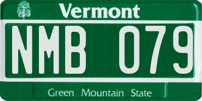 VT license plate NMB079