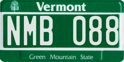 VT license plate NMB088